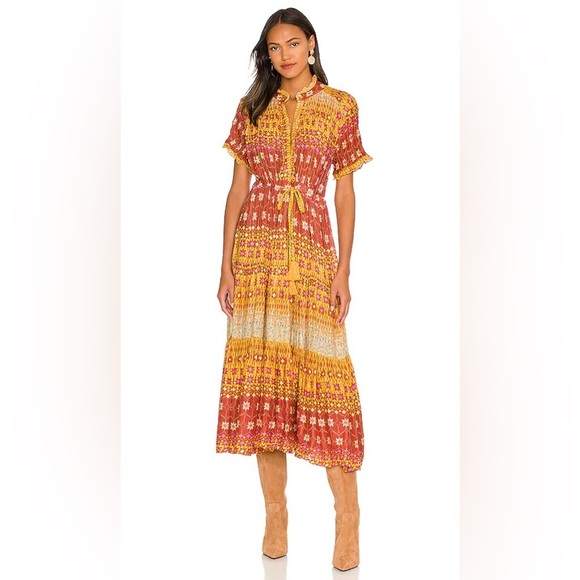 Free People Rare Feeling Goldenrod Combo
Long Maxi Dress Size M - Picture 1 of 17
